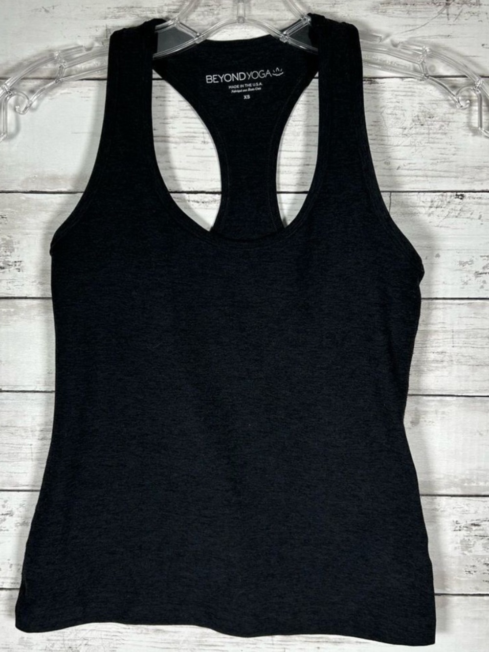 Beyond Yoga Spacedye Step Up Racerback Tank Charcoal Grey Size XS